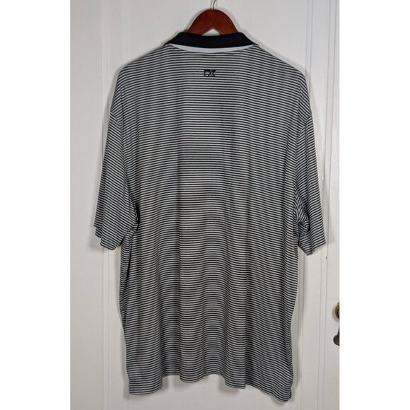 Cincinnati Bearcats Polo Shirt Mens 3XL Black White Stripe Cutter & Buck UC NCAA - Picture 2 of 4